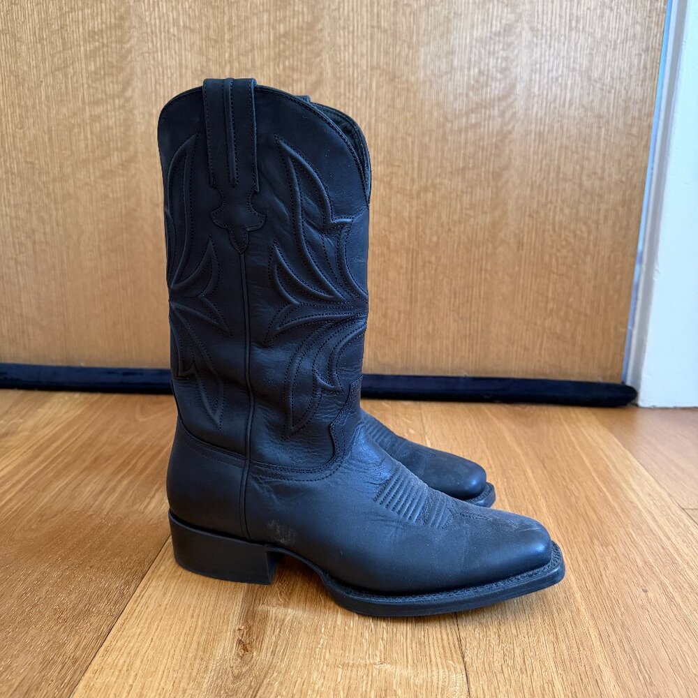 Thursday Boot Co Black Leather Western Cowboy Boots - “The Desperado”